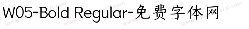 W05-Bold Regular字体转换